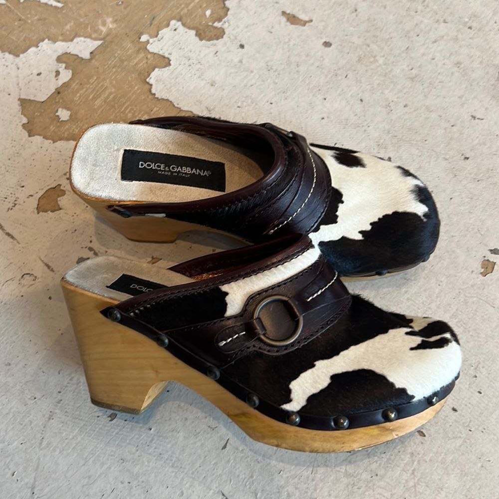 Dolce & Gabbana Pony Hair Clog Mules